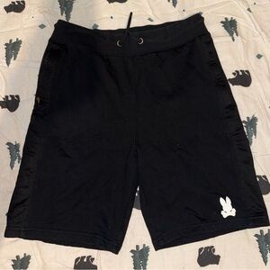 Psycho Bunny Black shorts with White Logo